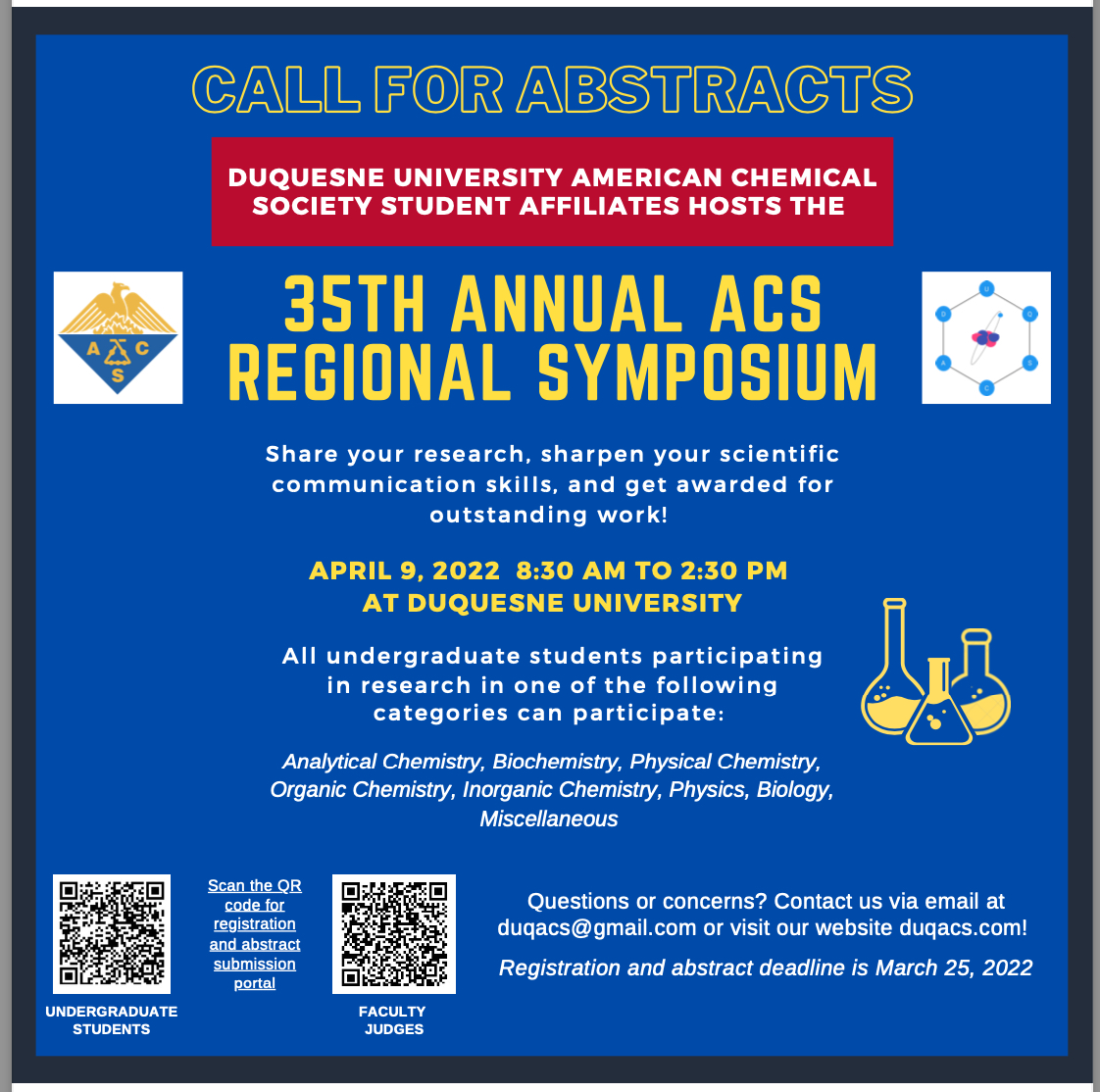 35TH ANNUAL ACS REGIONAL SYMPOSIUM Pittsburgh ACS